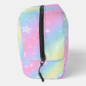 Cute unicorn roze Glitter rainbow monogram Toilettasje (Rechts)