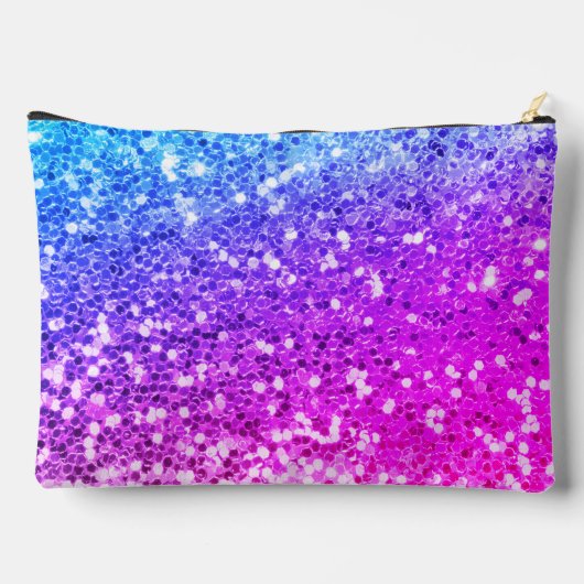 Cute unicorn roze Glitter Regenbooggougrammonogram Etui (Achterkant)