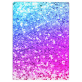 Cute unicorn roze Glitter Regenbooggougrammonogram Klembord (Achterkant)