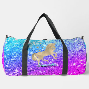 Cute unicorn roze Glitter Regenbooggougrammonogram Plunjezak