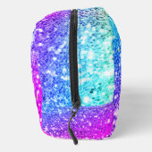 Cute unicorn roze Glitter Regenbooggougrammonogram Toilettasje (Rechts)