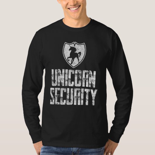 Cute Unicorn Security and Protec Cadeau T-shirt (Voorkant)