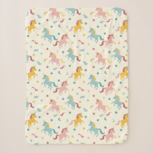 Cute Unicorn Sherpa Deken