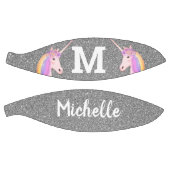 Cute Unicorn Silver Glitter Kinder Basketbal (Panelen)