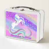 Cute Unicorn Silver Stars School (Voorkant)