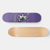 Cute Unicorn Skateboarding Cartoon Paars Persoonlijk Skateboard (Horizontaal)