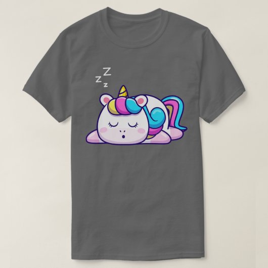 Cute Unicorn Slapen (1) T-shirt (Design voorkant)