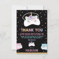 Cute Unicorn Sleep Mask Slumber Sluepover Party