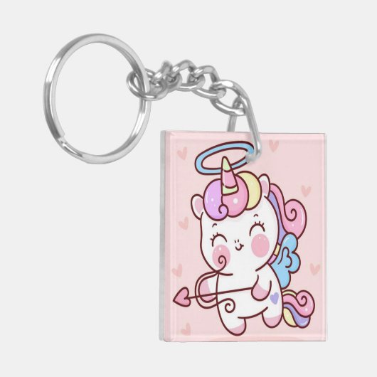 Cute Unicorn Sleutelhanger (Voorkant Links)