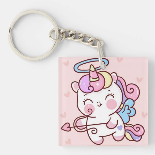 Cute Unicorn Sleutelhanger (Voorkant)