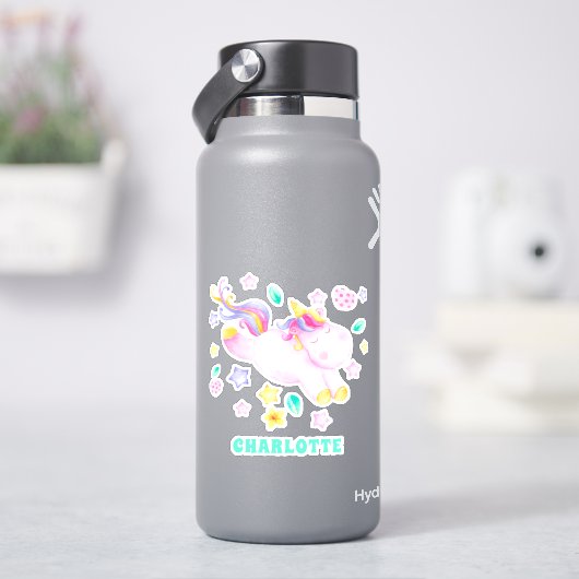 Cute Unicorn - Speciaal Lavender Kinder Klassiek Sticker (HydroFlask)