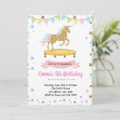 Cute unicorn-springthema kaart (Staand voorkant)