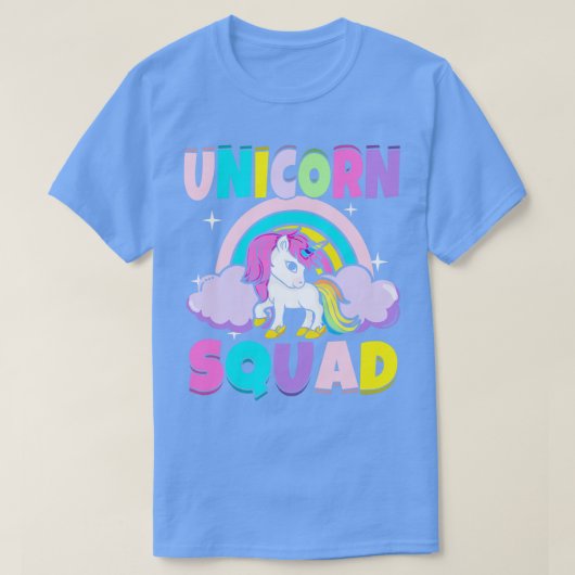 Cute Unicorn Squad Pastel Magical Mythical T-shirt (Design voorkant)