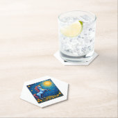 Cute Unicorn Starry Night (4) Kartonnen Onderzetters (Insitu)