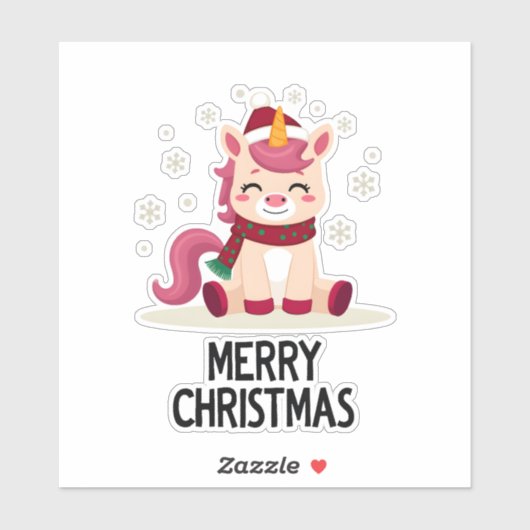 Cute Unicorn Starry Night (4) Sticker (Vel)