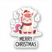 Cute Unicorn Starry Night (4) Sticker (Voorkant)