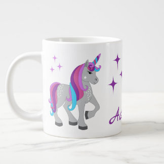 Cute Unicorn & Stars Grote Koffiekop