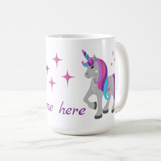Cute Unicorn & Stars Koffiemok