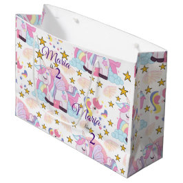 Cute Unicorn Stars Magical Custom Name Groot Cadeauzakje