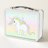 Cute Unicorn & Stars op parelkleuren (Achterkant)