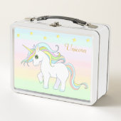 Cute Unicorn & Stars op parelkleuren (Voorkant)