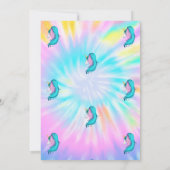 Cute Unicorn Stars Tie Dye Baby shower Kaart (Achterkant)