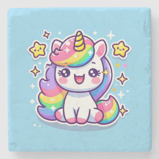 Cute Unicorn Stenen Onderzetter