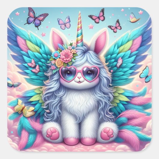 Cute Unicorn Sticker (Voorkant)