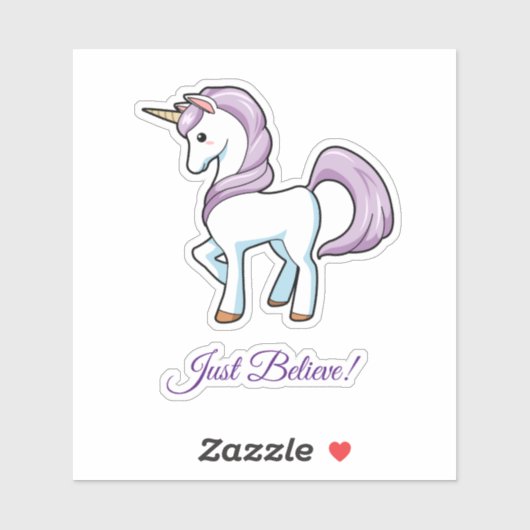 Cute Unicorn Sticker (Vel)