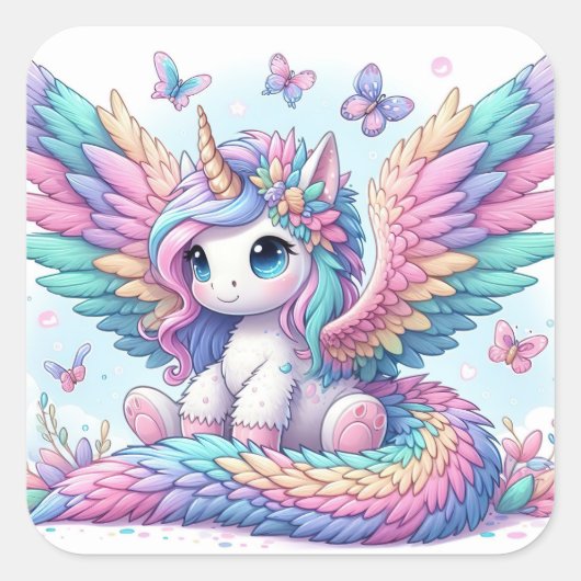Cute Unicorn Sticker (Voorkant)