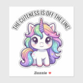 Cute Unicorn Sticker – De Schattigheid Is Van De L (Vel)