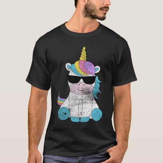 Cute Unicorn Sunglasses Unicorns Magical Creature  T-shirt (Voorkant)