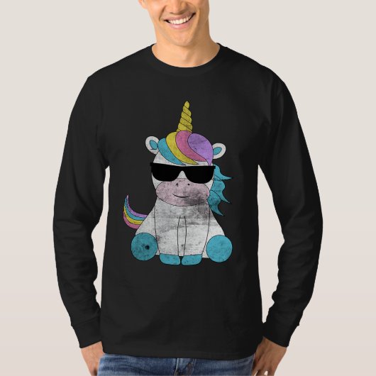 Cute Unicorn Sunglasses Unicorns Magical Creature  T-shirt (Voorkant)
