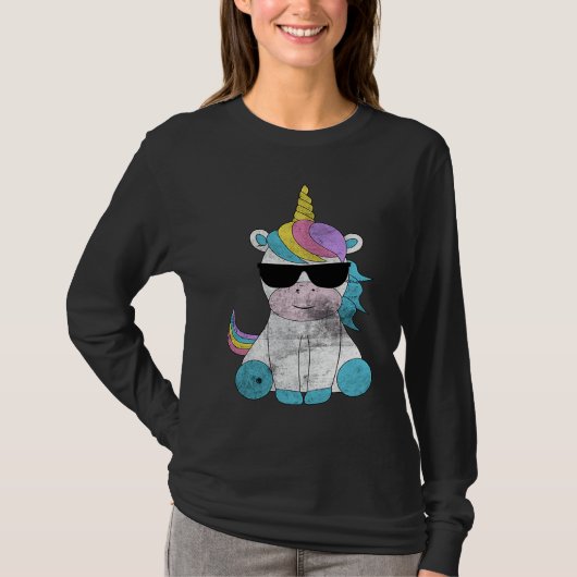 Cute Unicorn Sunglasses Unicorns Magical Creature  T-shirt (Voorkant)