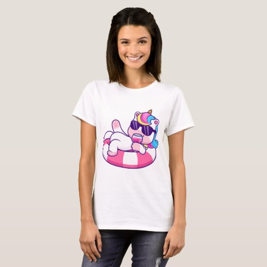 Cute Unicorn T-shirt (Voorkant volledig)
