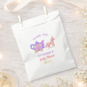 Cute Unicorn Tea Party Baby shower Dank u Bedankzakje (Geknipt)