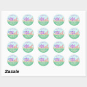 Cute Unicorn Tea Party Baby shower Dank u Ronde Sticker (Vel)
