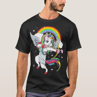 Cute Unicorn Valentijnsdag Heart Girls Kinder Gift T-shirt