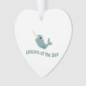 Cute Unicorn van het Zee Ornament (voorkant)