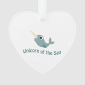 Cute Unicorn van het Zee Ornament (voorkant)