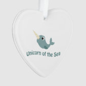 Cute Unicorn van het Zee Ornament (voorkant)