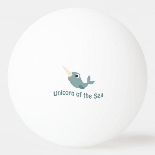 Cute Unicorn van het Zee Pingpongbal (Voorkant)