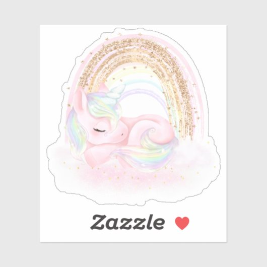 Cute Unicorn Vinyl Sticker (Vel)
