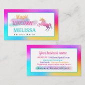 Cute unicorn visitekaartje (Voorkant / Achterkant)