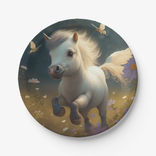 Cute Unicorn vliegend kleine pony bord (Voorkant)