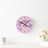 Cute Unicorn Wall Clock Ronde Klok (Huis)