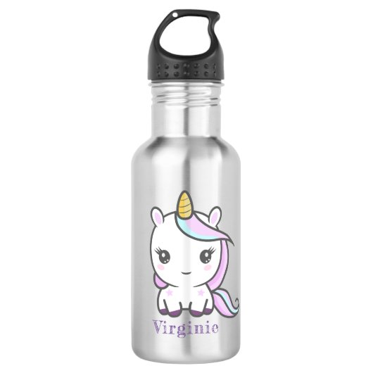 Cute Unicorn Water Fles (Voorkant)