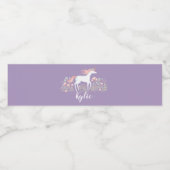 Cute Unicorn Waterfles Etiket (Enkel label)