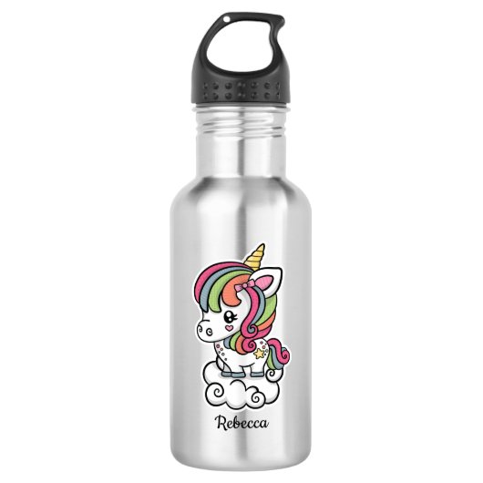 Cute Unicorn waterfles Waterfles (Voorkant)
