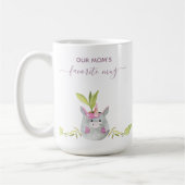 Cute Unicorn Waterverf Mam's favoriet Koffiemok (Links)